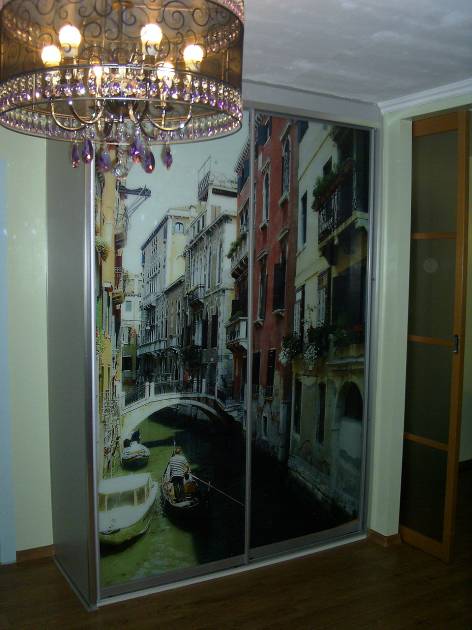двери  купе с фотопечатью на заказ "Венеция" 
изображения заказчика